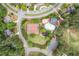 Bird's-eye view showcases the community amenities, tennis courts, pool, and green space at 1313 Cobblestone Ln, Woodstock, GA 30189