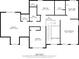 Second floor plan showcasing five bedrooms with walk-in closets, two baths, and a hall at 1313 Cobblestone Ln, Woodstock, GA 30189