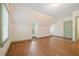 Bedroom featuring hardwood floors and green trim at 1482 N Decatur Ne Rd, Atlanta, GA 30306