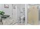 Bathroom with a modern vessel sink and a separate glass door shower at 12 Ranger Se Rd, Cartersville, GA 30121
