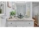 Bright bathroom with modern vessel sink and granite counters with a window view at 12 Ranger Se Rd, Cartersville, GA 30121