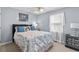 Cozy bedroom with a ceiling fan and light blue walls provides a relaxing atmosphere at 12 Ranger Se Rd, Cartersville, GA 30121