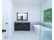 Beautiful bathroom with soaking tub and modern vanity at 2113 Ella Springs Dr, Covington, GA 30014