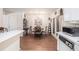 Cozy dining area featuring hardwood floors, chandelier, and elegant furnishings at 3244 Hampton Se Ct, Smyrna, GA 30082