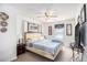 Comfortable bedroom with a ceiling fan, neutral decor, and a tranquil ambiance at 3244 Hampton Se Ct, Smyrna, GA 30082