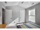 Bedroom featuring carpet floors, neutral paint, and a window with blinds at 1067 Brownstone Dr # 23, Marietta, GA 30008