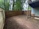 Fenced backyard with access and mature trees providing shade and privacy at 1104 Huntington Se Trce, Smyrna, GA 30082