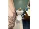 This bathroom has a shower/tub combo and a toilet at 1104 Huntington Se Trce, Smyrna, GA 30082