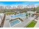 Pool area with a jacuzzi, cabana, seating and lounge chairs at 2520 Peachtree Nw Rd # 403, Atlanta, GA 30305