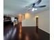 Open concept living room with hardwood floors connecting kitchen and living area at 2948 Goldfinch Cir, Marietta, GA 30066