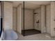 A modern bathroom featuring sleek black shower fixtures and light marble wall at 1401 Rupert Rd, Decatur, GA 30030