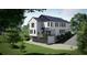 Modern two-story house featuring white siding, a dark roof, and a well-manicured lawn at 1401 Rupert Rd, Decatur, GA 30030