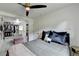 Bright main bedroom boasts an ensuite walk-in closet with custom shelving and storage at 3799 Sweetbriar Cir, Lithia Springs, GA 30122
