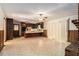 Kitchen and eating area with paneled wood and blue cabinets at 2386 Springrun Way, Decatur, GA 30032
