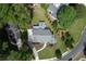 Areal view of a beautifully landscaped home with a private backyard at 3338 Breton Ne Cir, Brookhaven, GA 30319