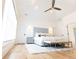 Spacious bedroom with vaulted ceilings, hardwood floors, and a luxurious bed at 3338 Breton Ne Cir, Brookhaven, GA 30319