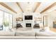 Cozy living room features a fireplace, built-in shelving, and comfortable seating at 3338 Breton Ne Cir, Brookhaven, GA 30319