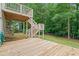 Large wooden deck and backyard space, perfect for outdoor entertaining with a private wooded view at 4915 Lazy Creek Ct, Cumming, GA 30028