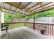 Large covered deck with seating area and private views at 9048 River Bend Ct, Villa Rica, GA 30180