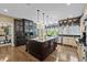 Spacious kitchen with a large island, stainless steel appliances, hardwood floors, and custom cabinets at 162 Daltree Ct, Marietta, GA 30068