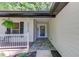 Charming front porch with welcome sign and colorful tile at 2020 Commonwealth Pl, Cumming, GA 30041