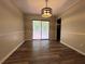 Dining room featuring decorative sliding glass doors to outdoor space at 2065 Sandgate Cir, Atlanta, GA 30349