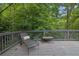 Enjoy the wooded view from the spacious deck, perfect for relaxing and enjoying the surrounding nature at 402 Wood Chase Ln, Canton, GA 30114