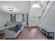 Bright living room featuring high ceilings, wood floors, and a staircase at 402 Wood Chase Ln, Canton, GA 30114