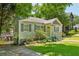 Charming home with a bright yellow door, light blue siding, and a lush front yard at 1539 Marbut Se Ave, Atlanta, GA 30316