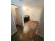 Bathroom with double sink vanity, tile flooring, and neutral wall colors at 556 Emporia Loop, Mcdonough, GA 30253