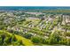 Expansive aerial view showcases a neighborhood surrounded by lush greenery and mature trees at 1851 Grove Way, Hampton, GA 30228