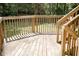 Beautiful wooden deck with railing, perfect for entertaining and enjoying the serene backyard view at 2592 King Louis Ne Rd, Conyers, GA 30012