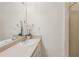 Bathroom featuring a single sink vanity and a standing shower at 4096 Audubon Dr, Marietta, GA 30068