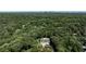 A view of a large estate home surrounded by lush forest and a distant city skyline at 4309 Sentinel Post Nw Rd, Atlanta, GA 30327