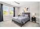 Comfortable bedroom with neutral tones, large windows, and a ceiling fan at 2406 Lakeshore Ln, Atlanta, GA 30316