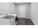 Well-lit laundry room with modern appliances, a sleek white door, and a clean, efficient design at 1971 Centennial Rd, Rutledge, GA 30663