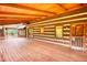 Wooden back porch overlooking the spacious backyard at 2905 Cammie Wages Rd, Dacula, GA 30019