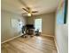 Bedroom with ceiling fan, neutral paint, and lots of natural light from a window at 6851 Roswell Rd # D33, Atlanta, GA 30328