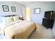 Comfortable bedroom with light gray walls and carpet, and a large television at 318 Ivy Manor Nw Dr, Marietta, GA 30064