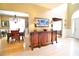 Foyer features beautiful console table with lamps and leads to dining room and living room at 318 Ivy Manor Nw Dr, Marietta, GA 30064