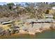 Aerial view of boat ramp and lake parking at 220 Riverview Trl, Roswell, GA 30075
