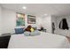 Cozy bedroom with plush decor, featuring a soft bed and decorative artwork at 220 Riverview Trl, Roswell, GA 30075