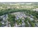 Aerial view shows the home's proximity to Buford High School with lush surrounding landscape at 440 S Alexander St, Buford, GA 30518