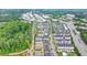 An aerial view showcases this lovely neighborhood with lots of community amenities and green space at 221 Thompson St, Alpharetta, GA 30009