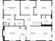 Detailed floor plan of the house, with dimensions for the primary bedroom, living room, and kitchen at 4442 Mclain Cir, Acworth, GA 30101