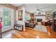 Cozy living room features hardwood floors, fireplace, and natural light at 4442 Mclain Cir, Acworth, GA 30101