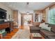 Open concept living room flows into the dining area and kitchen at 4442 Mclain Cir, Acworth, GA 30101