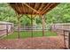 Outdoor area with fresh grass and a fenced perimeter below the rear deck structure at 893 Society Sw Cir, Atlanta, GA 30331