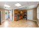 Eat-in kitchen featuring stainless appliances, stylish backsplash, ample counter space and tile flooring at 186 Mt Calvary Rd, Marietta, GA 30064
