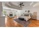 Spacious main bedroom features a fireplace, hardwood floors, tray ceiling and lots of natural light at 186 Mt Calvary Rd, Marietta, GA 30064